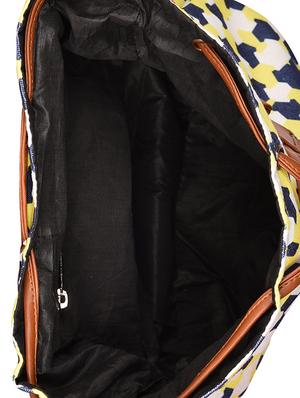 yellow canvas printed sling bag - 15920769 - Standard Image - 3