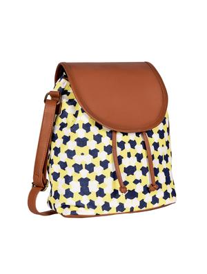 yellow canvas printed sling bag - 15920769 - Standard Image - 4