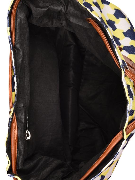 yellow canvas printed sling bag - 15920769 - Zoom Image - 3