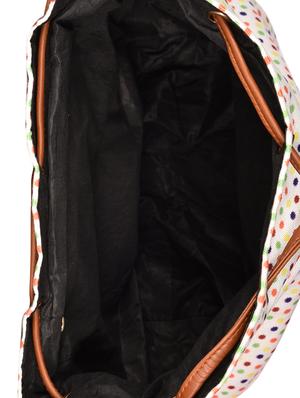 white canvas printed sling bag - 15920770 - Standard Image - 3