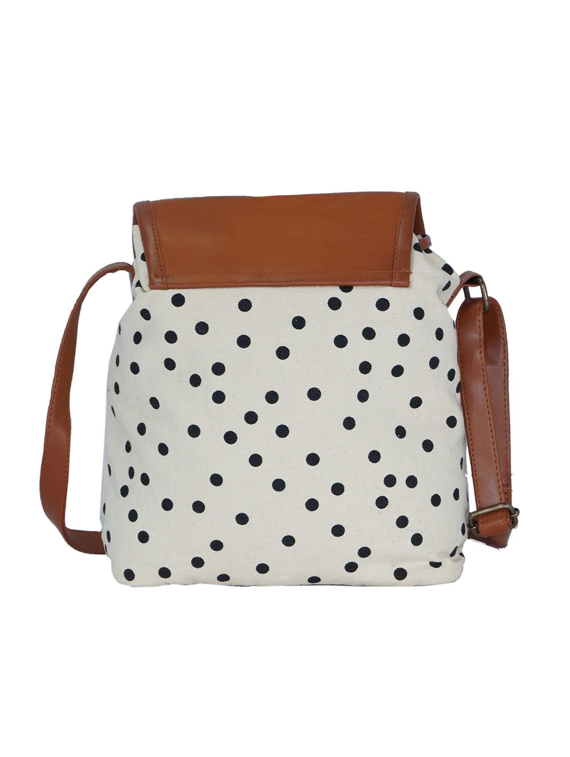 white canvas printed sling bag - 15920772 - Zoom Image - 2