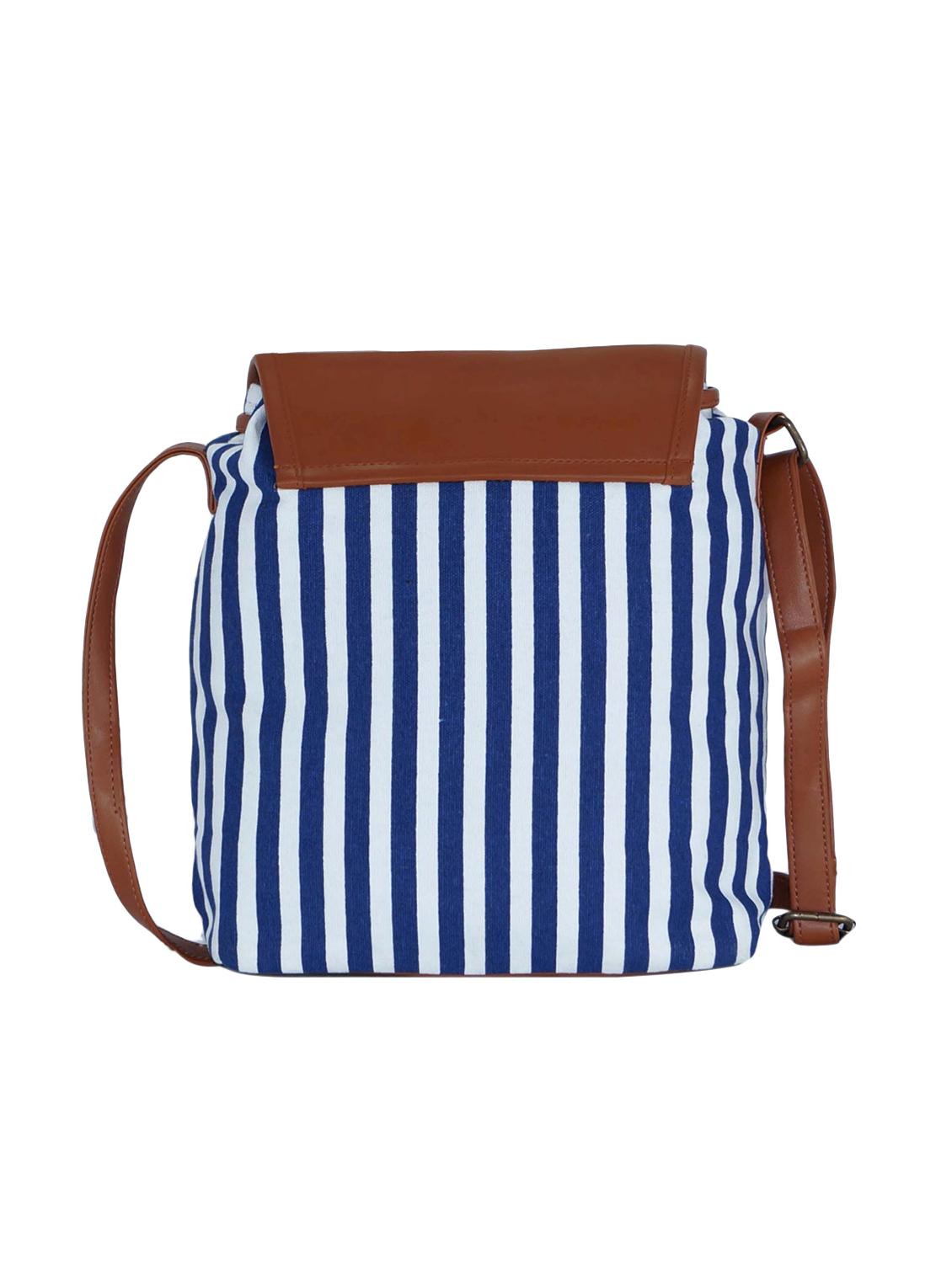 blue canvas printed sling bag - 15920776 - Zoom Image - 2