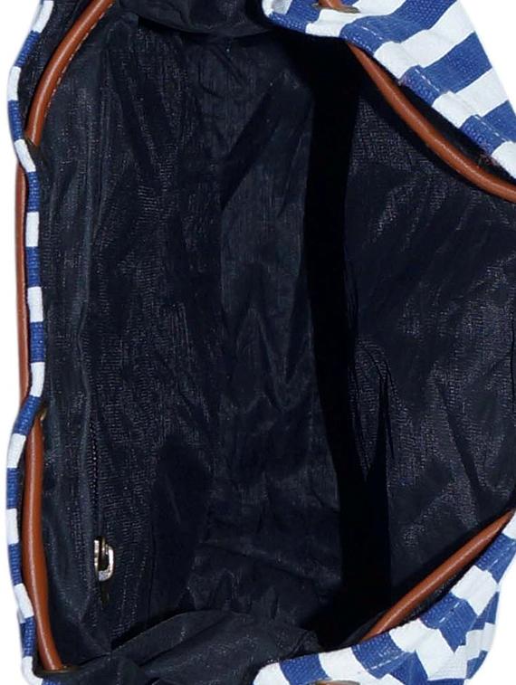 blue canvas printed sling bag - 15920776 - Zoom Image - 3