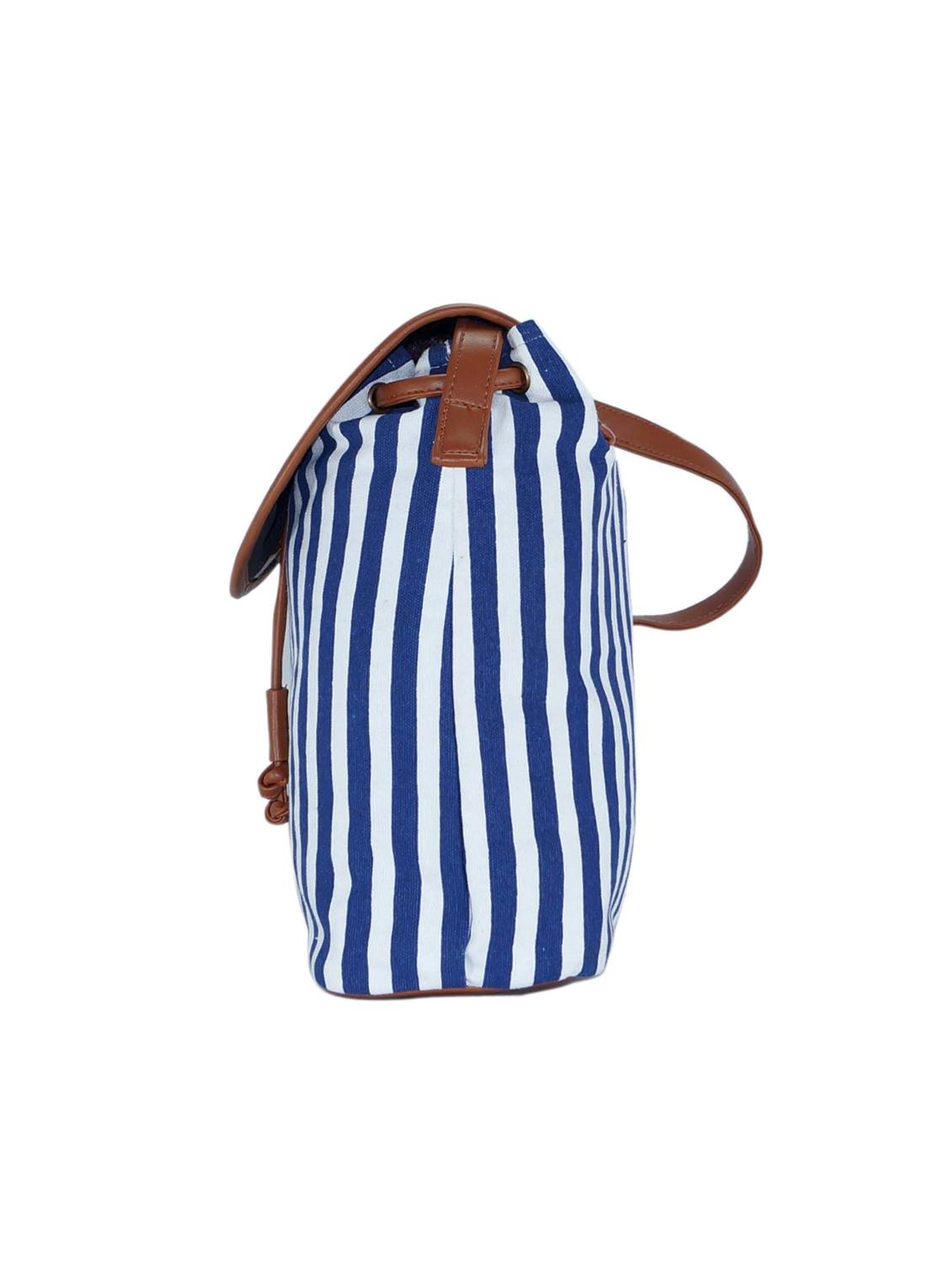 blue canvas printed sling bag - 15920776 - Zoom Image - 4