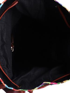 multi colored canvas printed sling bag - 15920777 - Standard Image - 3