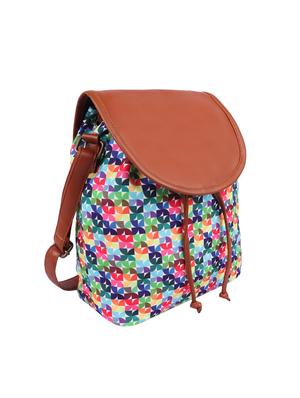 multi colored canvas printed sling bag - 15920777 - Standard Image - 4