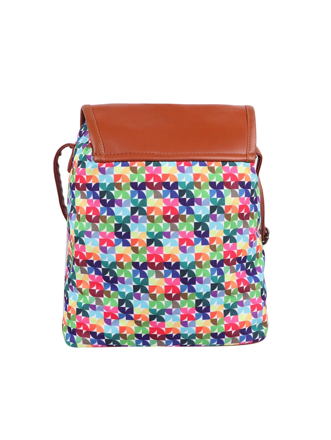 multi colored canvas printed sling bag - 15920777 - Zoom Image - 2