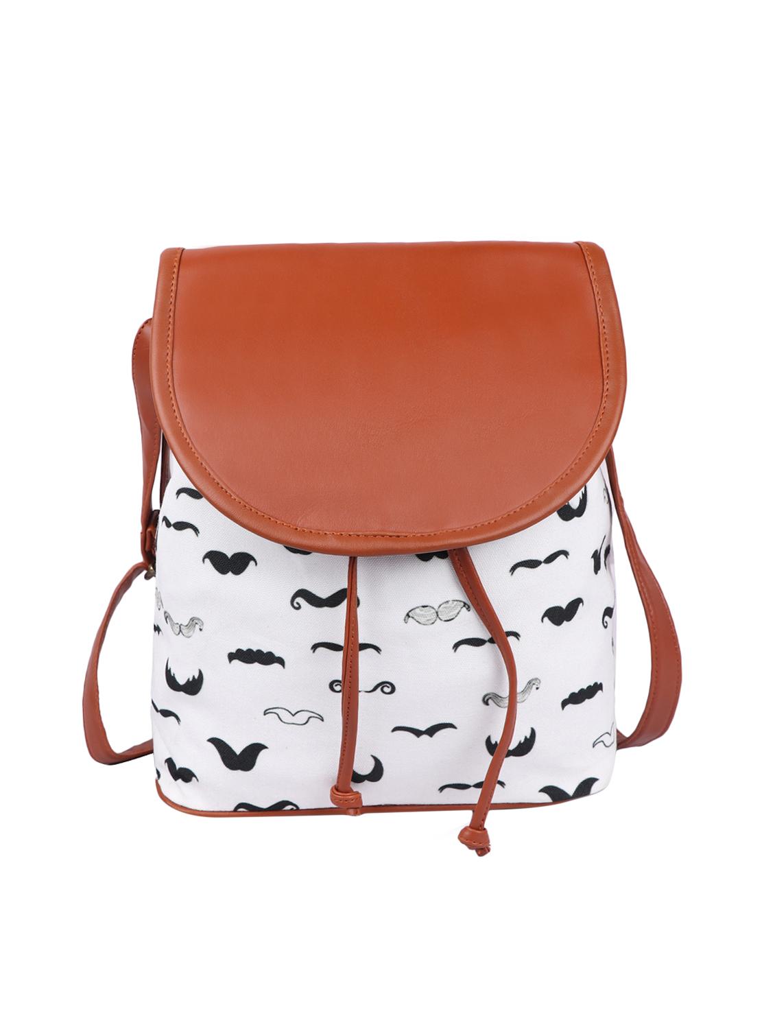 white canvas printed sling bag - 15920779 - Zoom Image - 1
