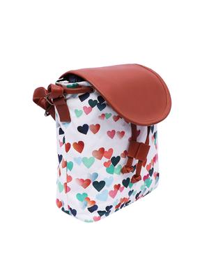 white canvas printed sling bag - 15920780 - Standard Image - 4