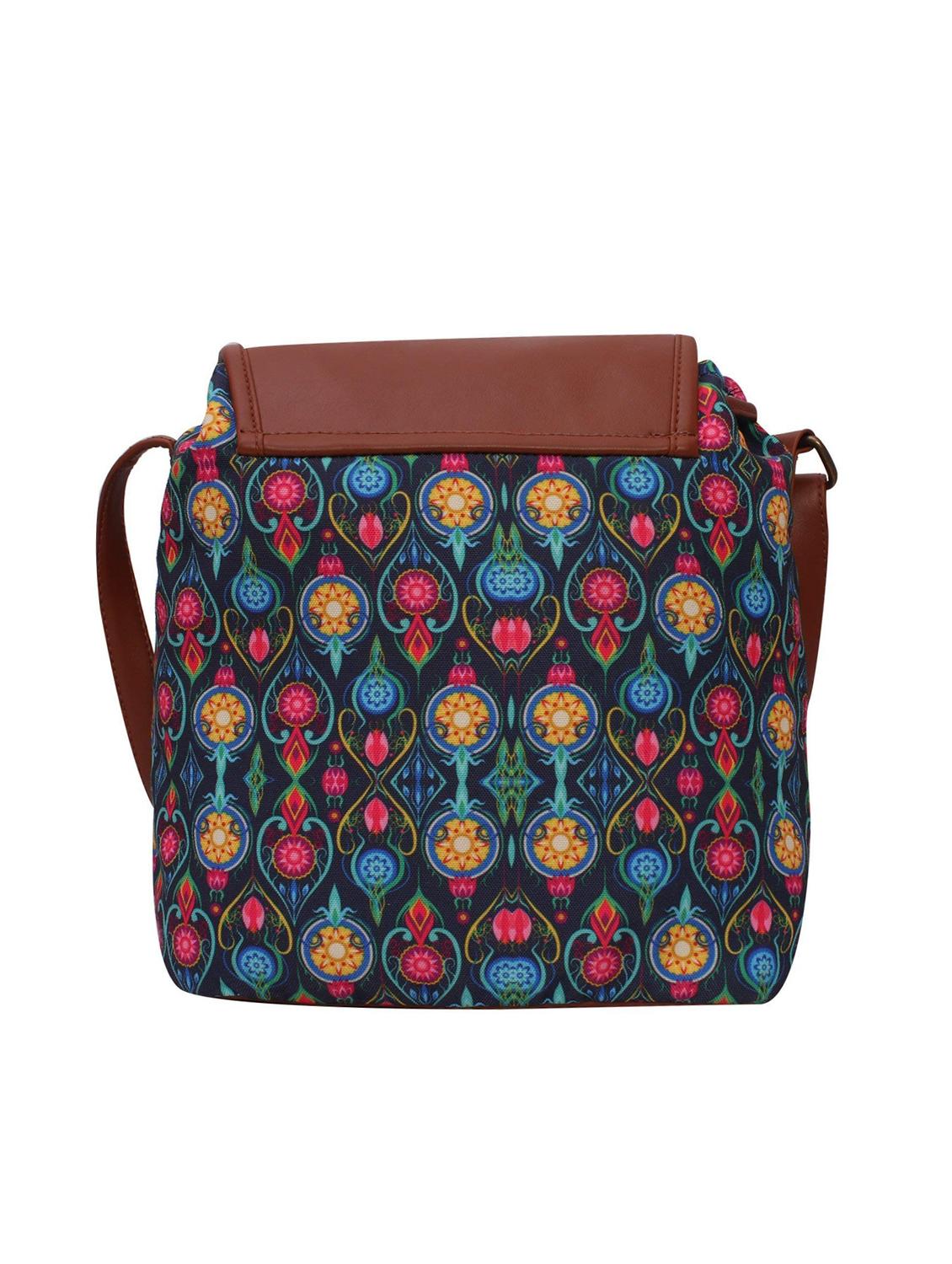multi colored canvas printed sling bag - 15920782 - Zoom Image - 2