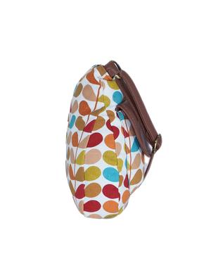white canvas printed sling bag - 15920785 - Standard Image - 4