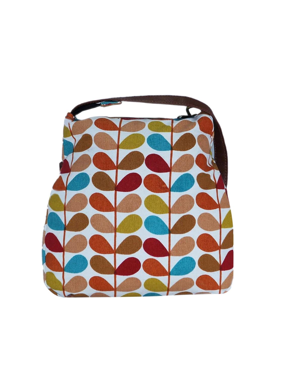 white canvas printed sling bag - 15920785 - Zoom Image - 2