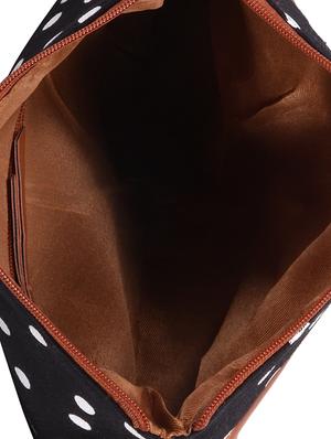 black canvas printed sling bag - 15920787 - Standard Image - 3