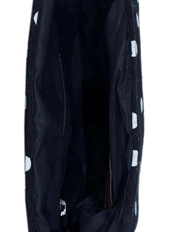 black canvas printed sling bag - 15920788 - Zoom Image - 3
