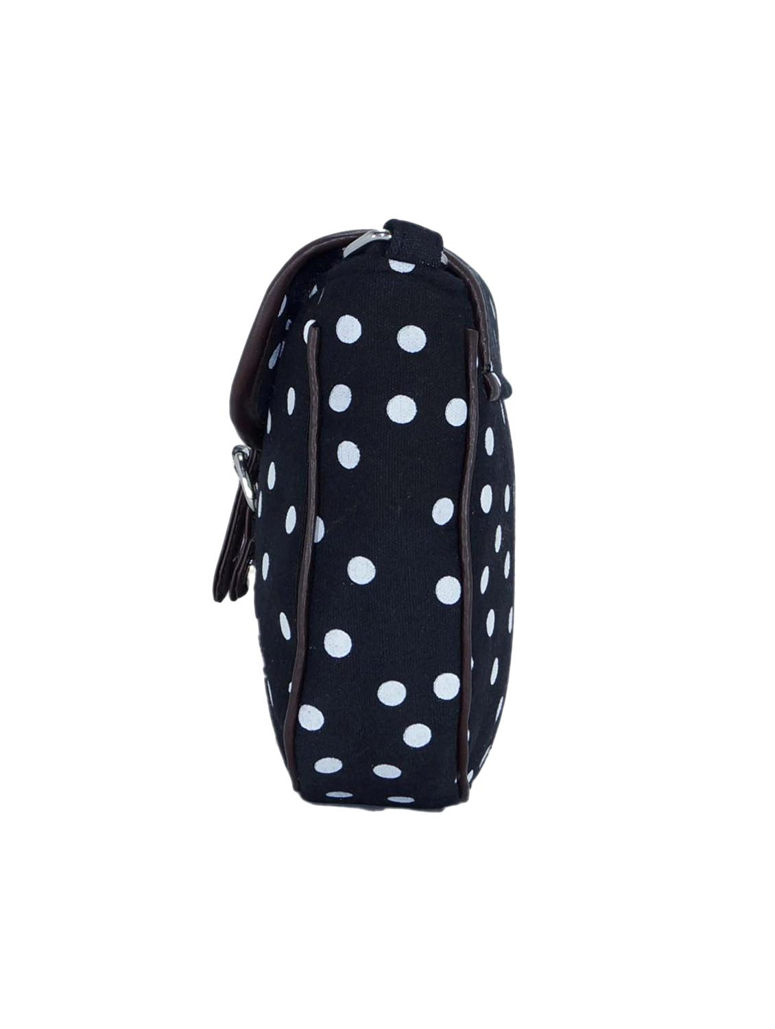 black canvas printed sling bag - 15920788 - Zoom Image - 4