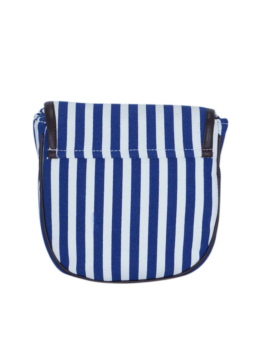 blue canvas printed sling bag - 15920789 - Zoom Image - 2
