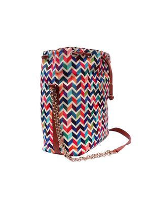 multi colored canvas regular sling bag - 15920791 - Standard Image - 4