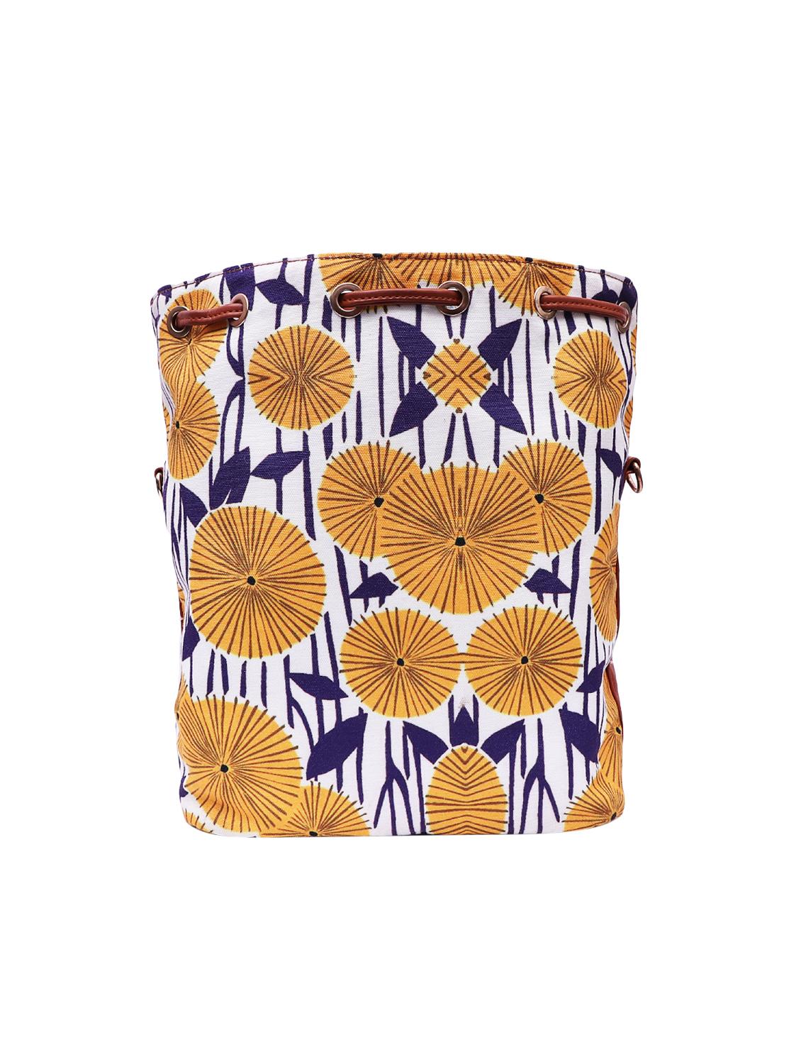 yellow canvas regular sling bag - 15920794 - Zoom Image - 2