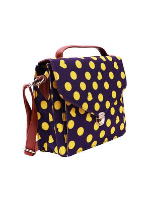 purple canvas printed sling bag - 15920796 - Standard Image - 4