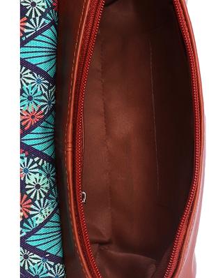 brown canvas printed sling bag - 15920808 - Standard Image - 3