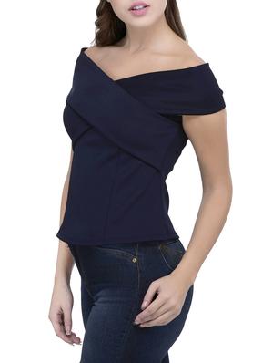 crossover off shoulder top - 15920921 - Standard Image - 2
