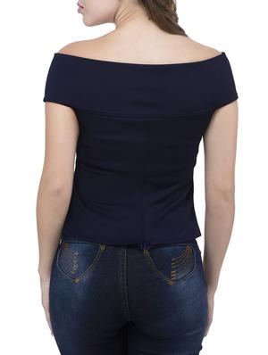 crossover off shoulder top - 15920921 - Standard Image - 3