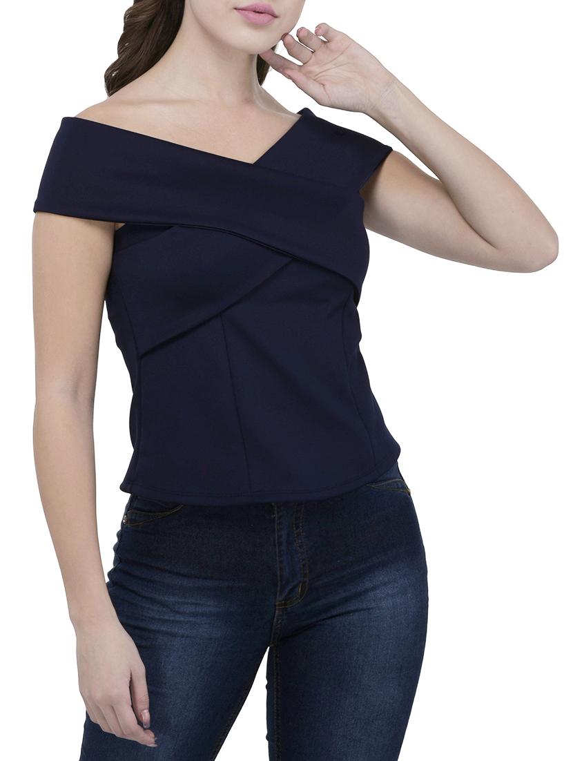 crossover off shoulder top - 15920921 - Zoom Image - 1