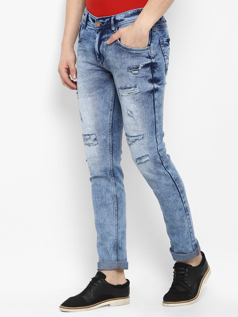 blue cotton ripped jeans - 15920987 - Zoom Image - 2