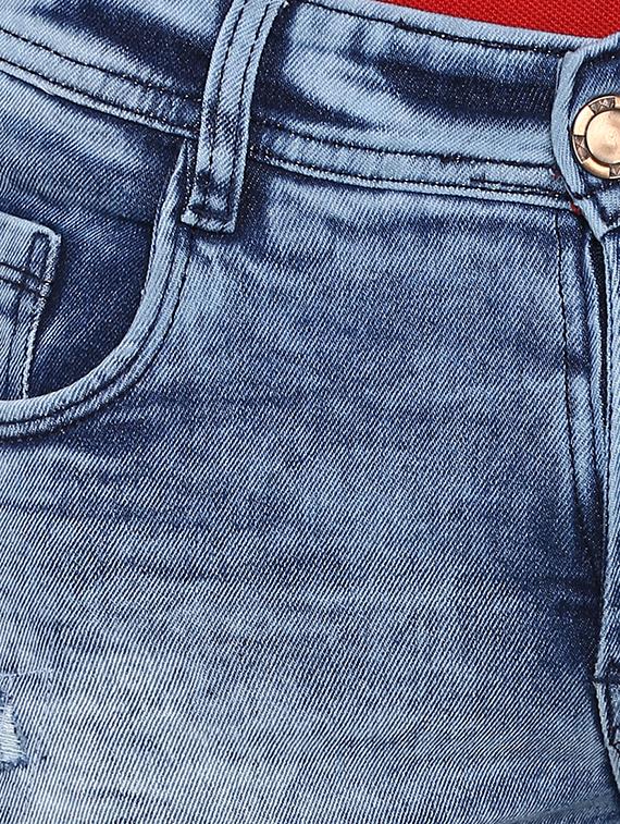 blue cotton ripped jeans - 15920987 - Zoom Image - 5