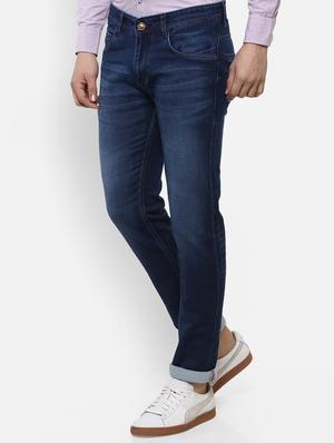 blue cotton washed jeans - 15920995 - Standard Image - 2
