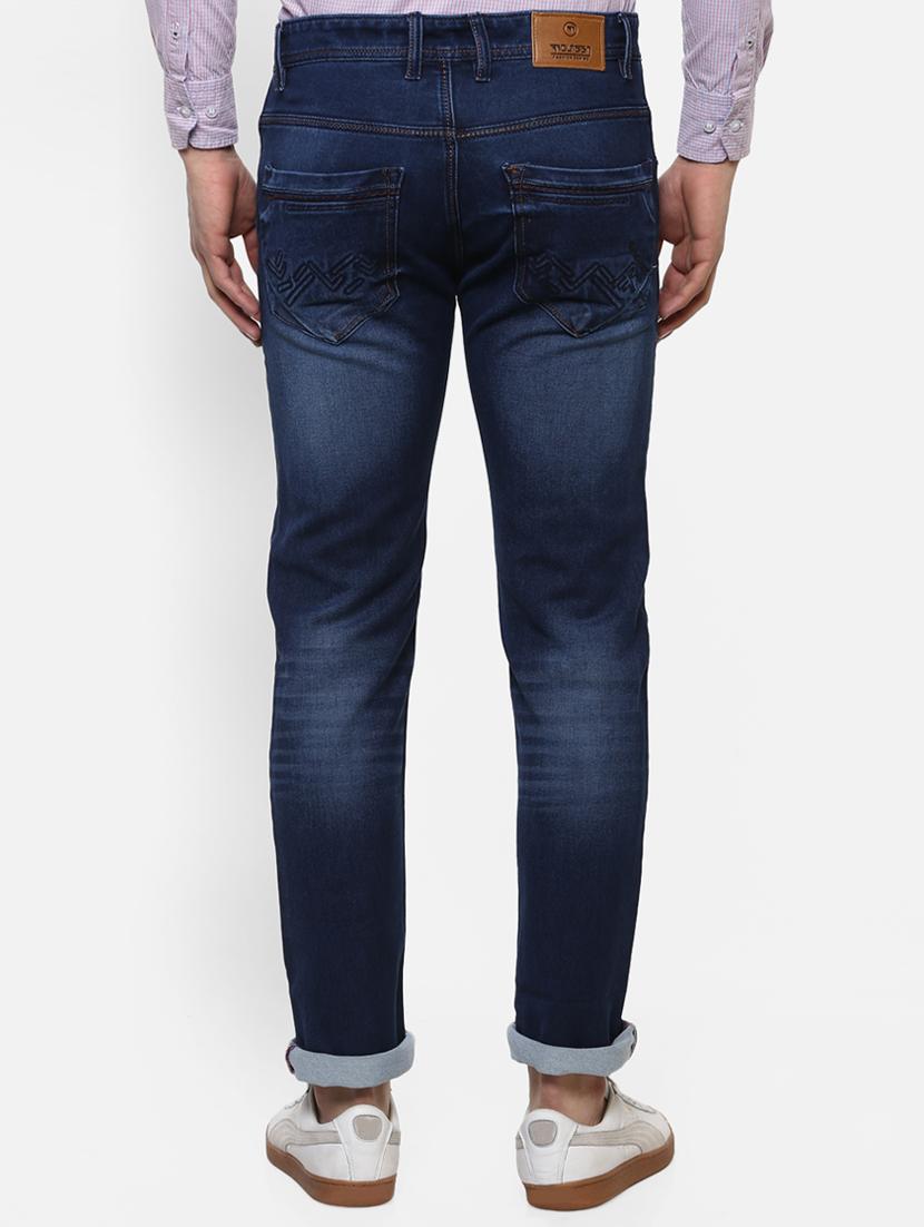 blue cotton washed jeans - 15920995 - Zoom Image - 3