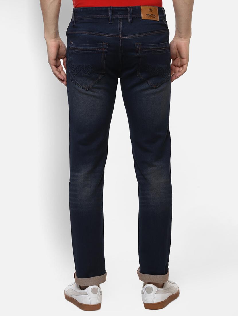 blue cotton washed jeans - 15920996 - Zoom Image - 3