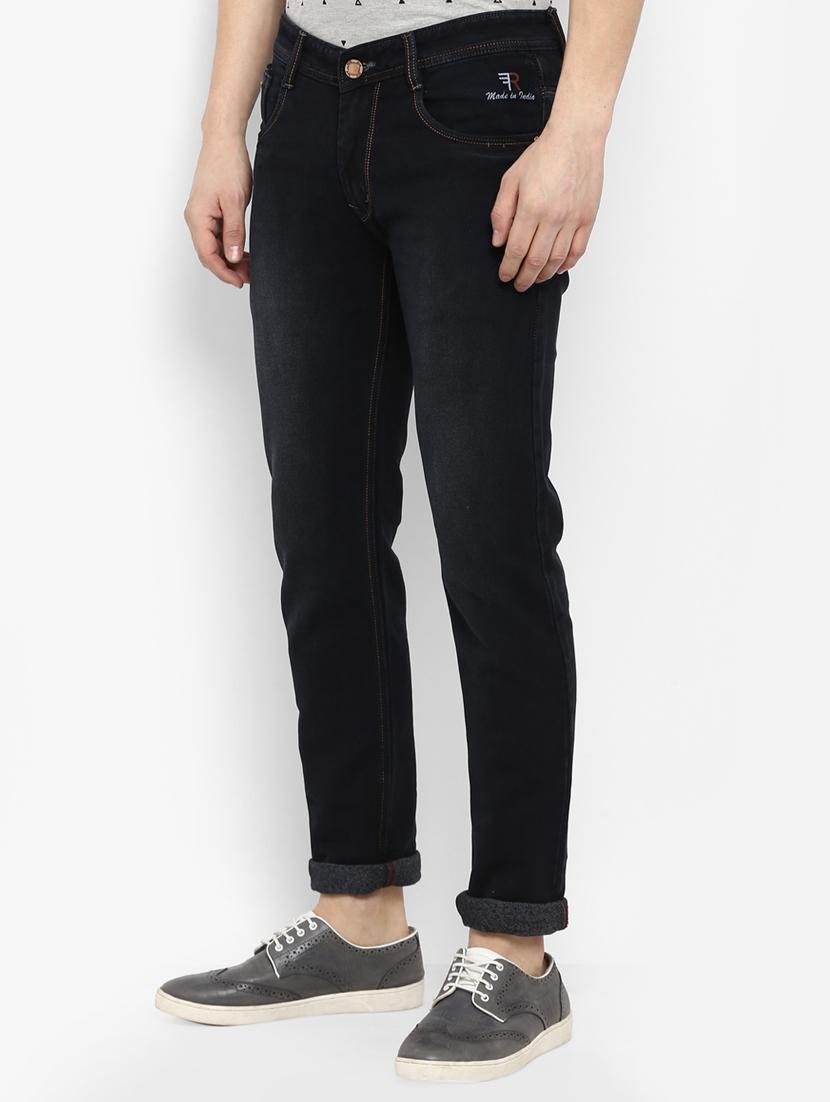 black cotton washed jeans - 15920999 - Zoom Image - 2