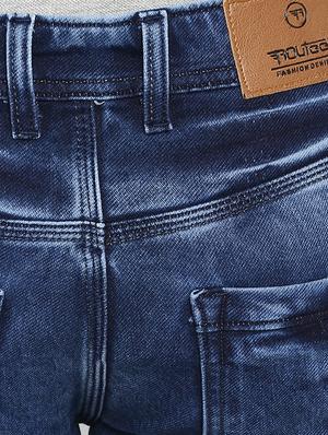 blue cotton washed jeans - 15921001 - Standard Image - 5