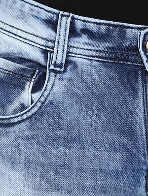 blue cotton washed jeans - 15921002 - Standard Image - 5
