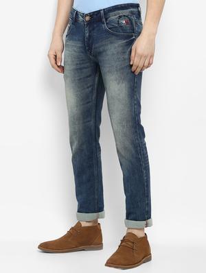 blue cotton washed jeans - 15921003 - Standard Image - 2
