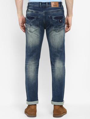 blue cotton washed jeans - 15921003 - Standard Image - 3