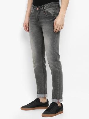 grey cotton washed jeans - 15921007 - Standard Image - 2