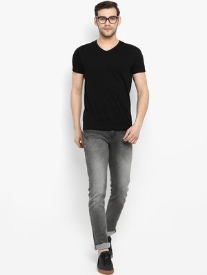 grey cotton washed jeans - 15921007 - Standard Image - 4