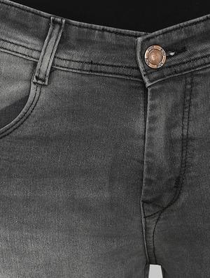 grey cotton washed jeans - 15921007 - Standard Image - 5
