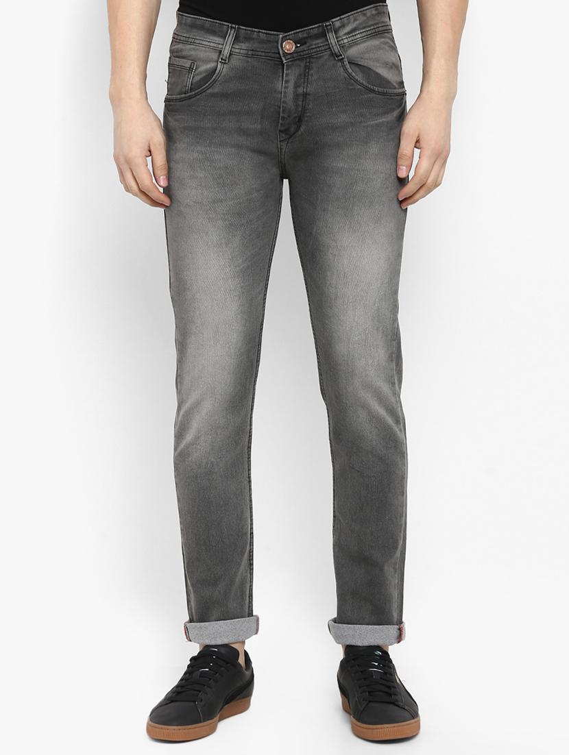 grey cotton washed jeans - 15921007 - Zoom Image - 1