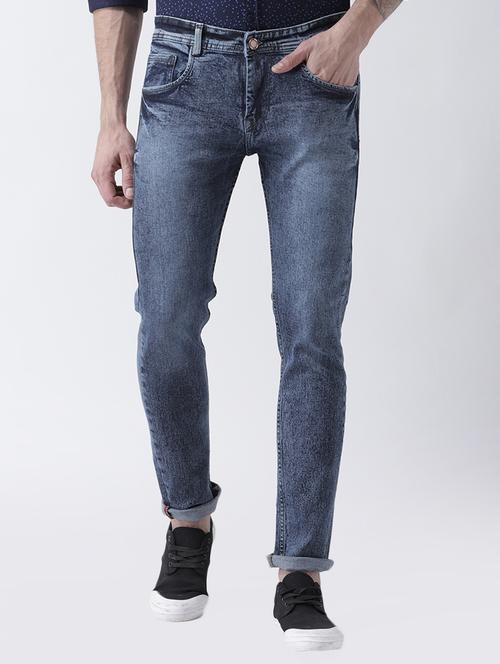 blue cotton washed jeans - 15921011 - Standard Image - 1