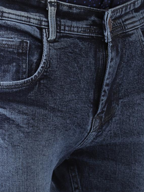 blue cotton washed jeans - 15921011 - Zoom Image - 5