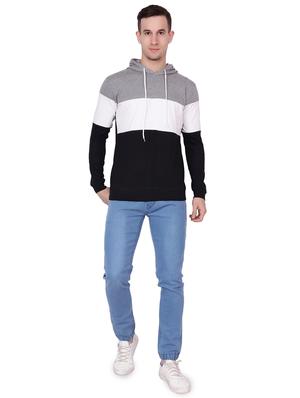 black cotton color block sweatshirt - 15921145 - Standard Image - 4