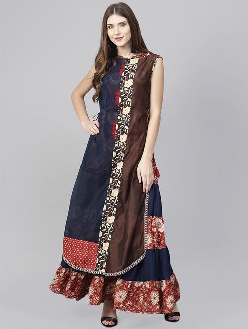 layered long dress - 15921164 - Standard Image - 1