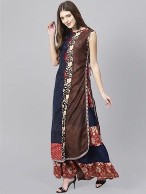 layered long dress - 15921164 - Standard Image - 2