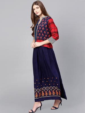 embroidered dress with jacket - 15921165 - Standard Image - 2