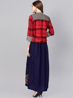 embroidered dress with jacket - 15921165 - Standard Image - 3