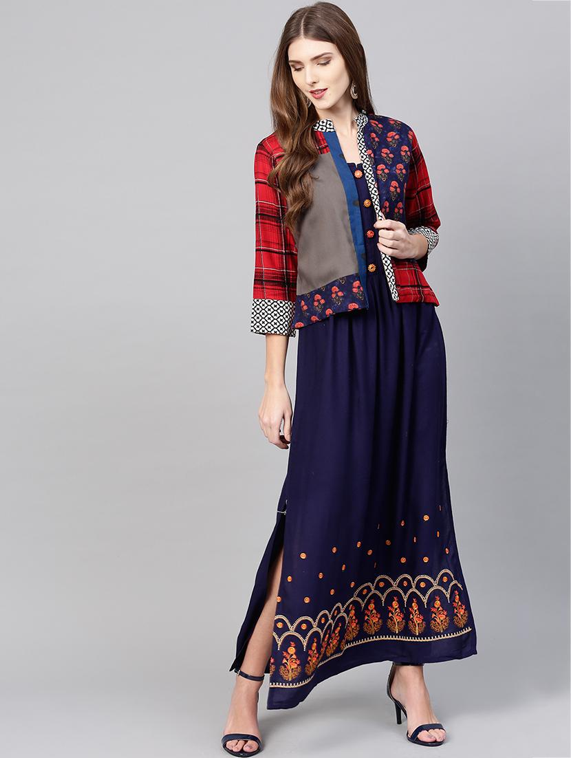 embroidered dress with jacket - 15921165 - Zoom Image - 1