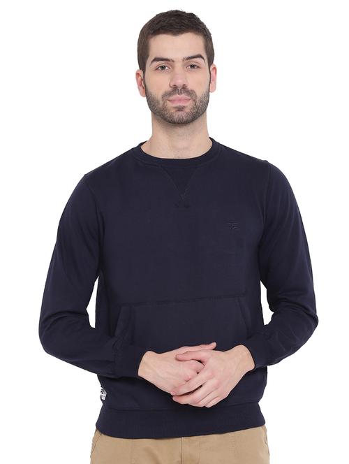 navy blue cotton sweatshirt - 15921248 - Very Small Image - 1